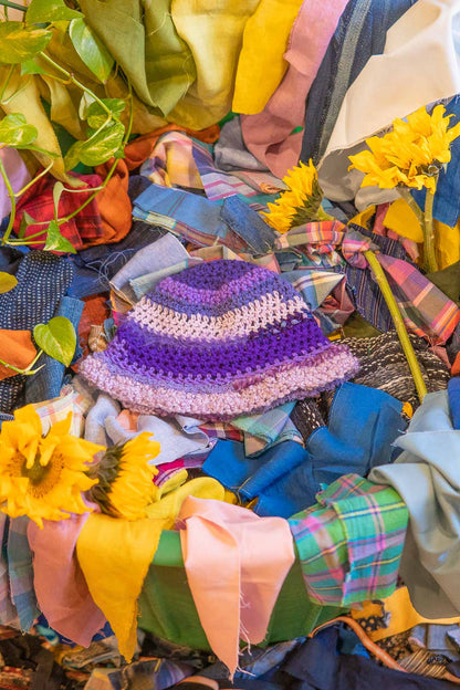 Crochet Bucket Hat - Morning Glories