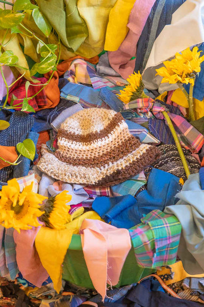 Crochet Bucket Hat - Coffee in the Morning