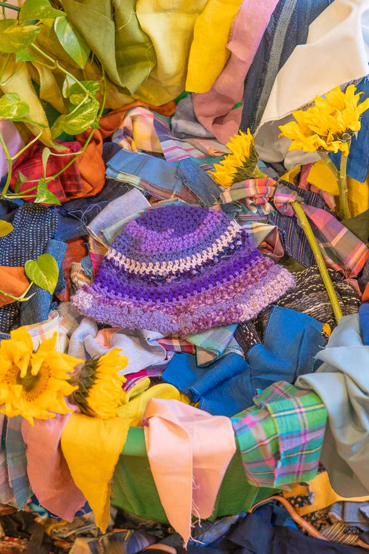 Crochet Bucket Hat - Morning Glories