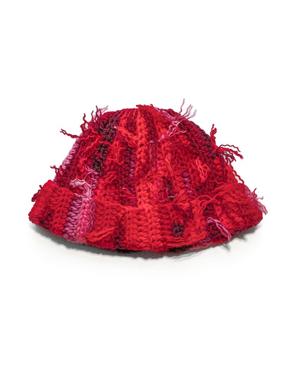 Crochet Beanie - Roses are Red